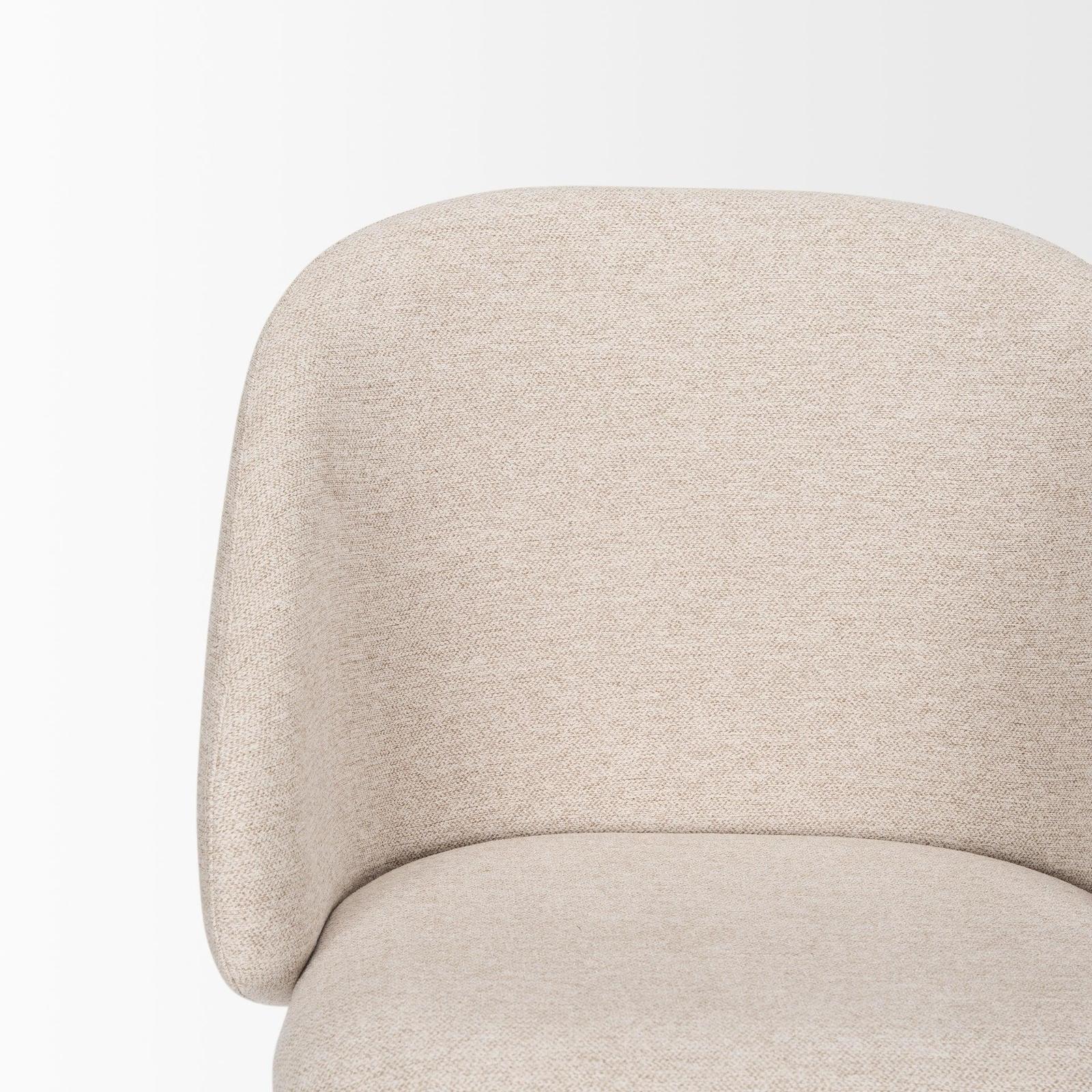 Mercana Shannon Dining Chair w/ Fabric & Matte Black Metal