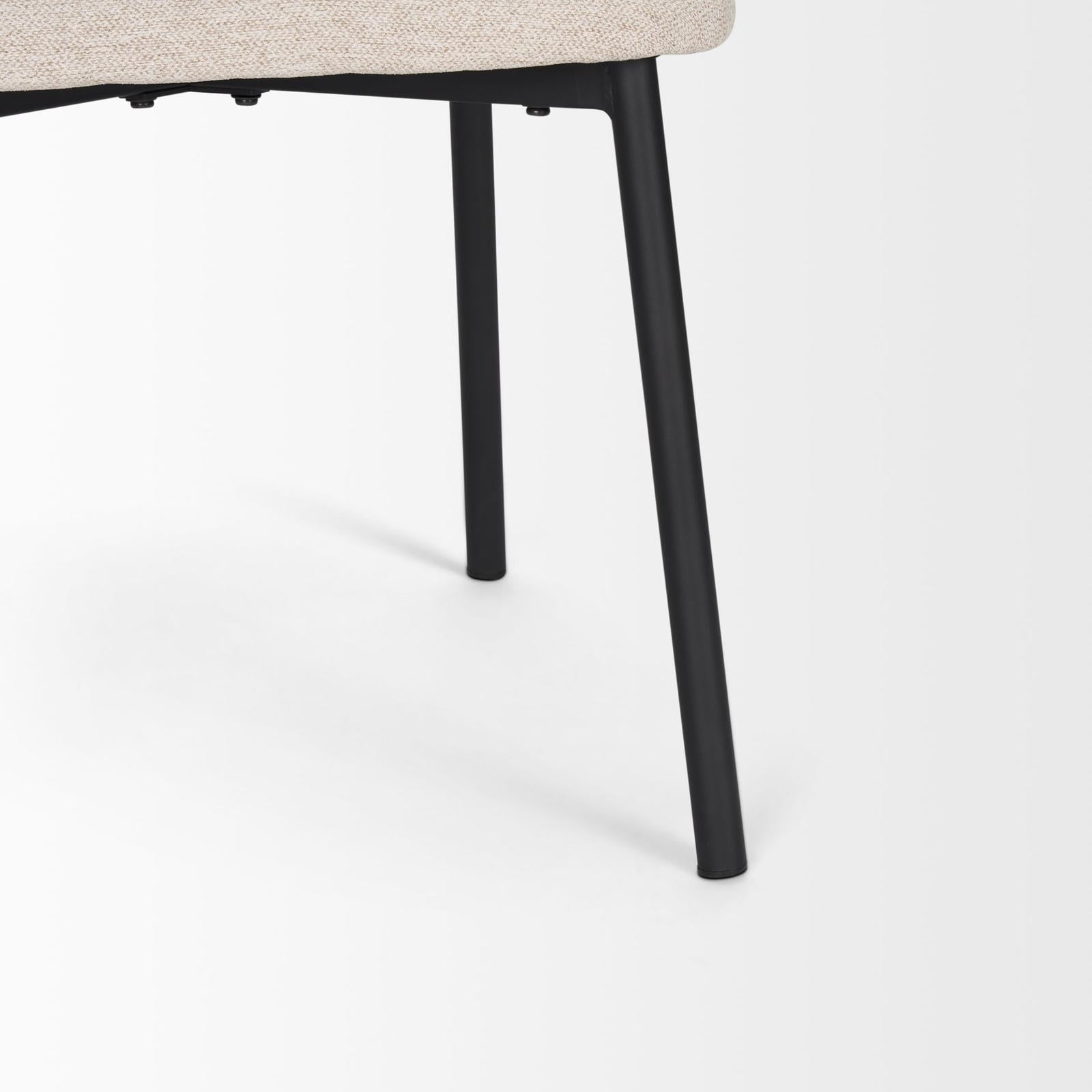 Mercana Shannon Dining Chair w/ Fabric & Matte Black Metal