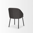 Mercana Shannon Dining Chair w/ Fabric & Matte Black Metal