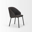 Mercana Shannon Dining Chair w/ Fabric & Matte Black Metal