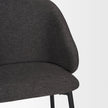 Mercana Shannon Dining Chair w/ Fabric & Matte Black Metal