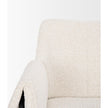 Mercana Brently Accent Chair w/ Cream Boucle Fabric & Matte Black Metal Legs