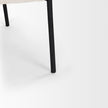 Mercana Brently Accent Chair w/ Cream Boucle Fabric & Matte Black Metal Legs