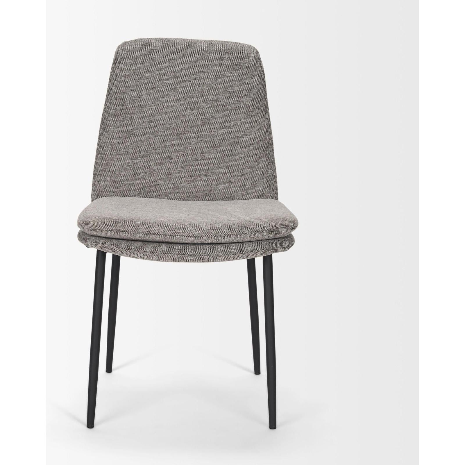 Mercana Eve Dining Chair Fabric & Matte Black Metal