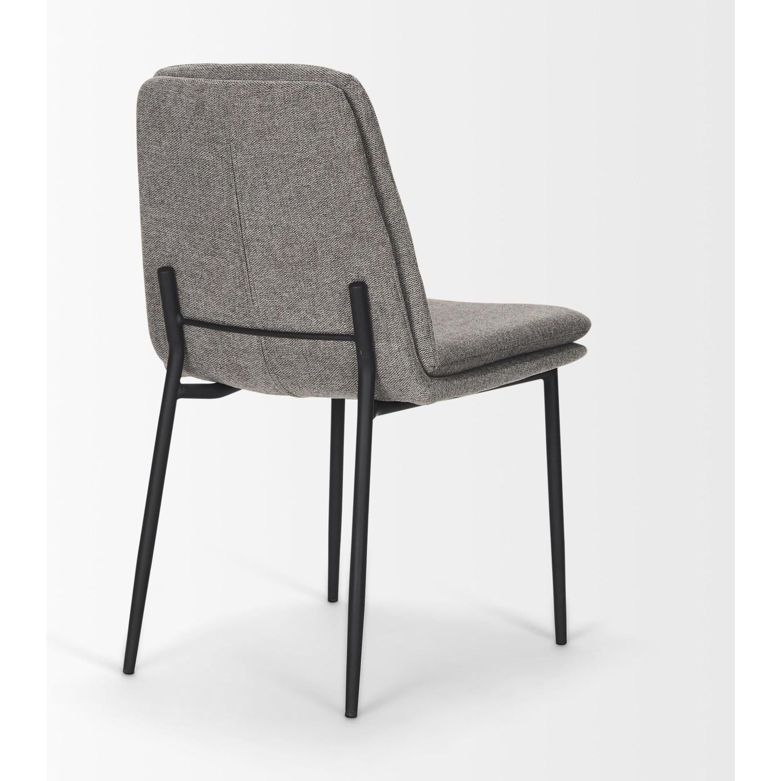 Mercana Eve Dining Chair Fabric & Matte Black Metal