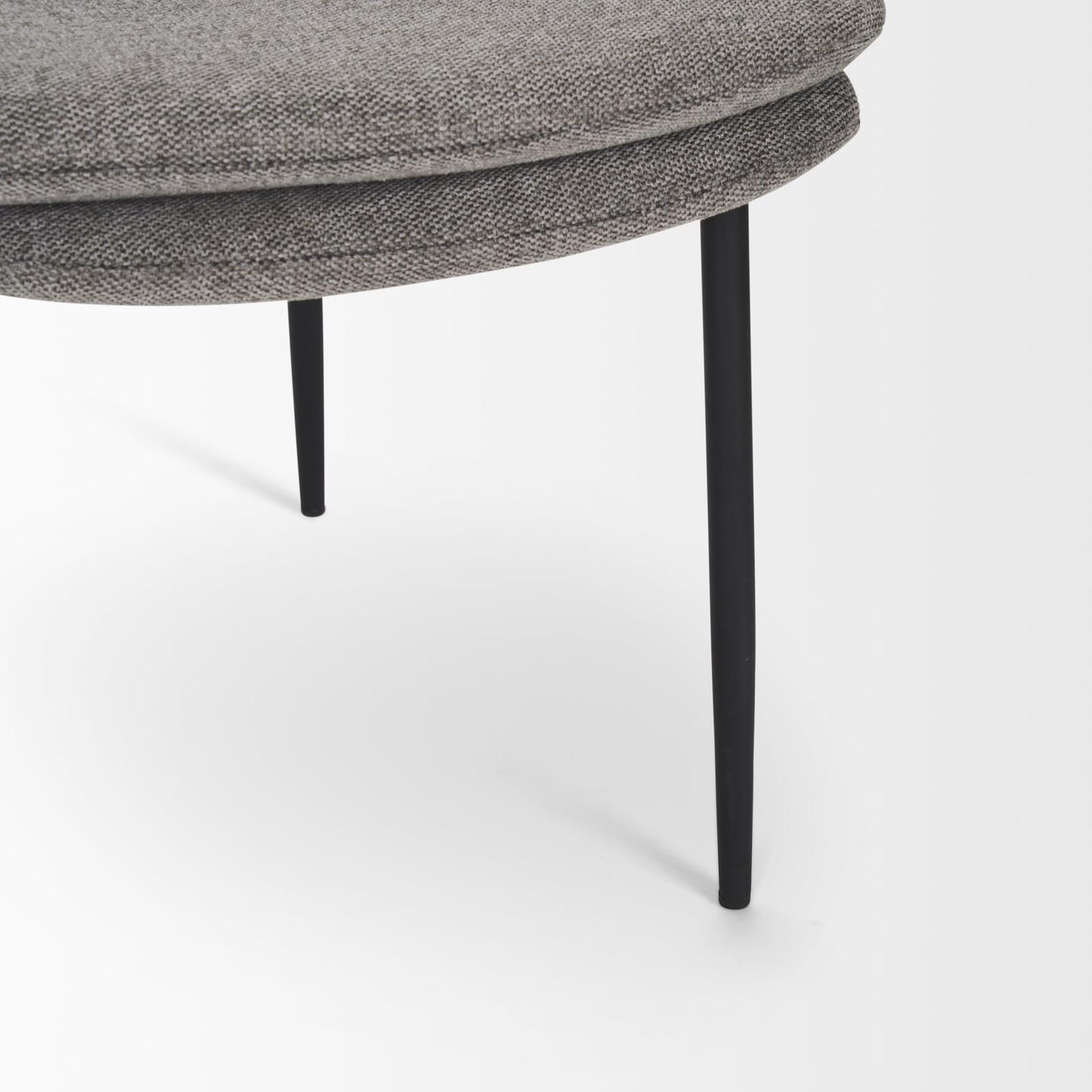 Mercana Eve Dining Chair Fabric & Matte Black Metal