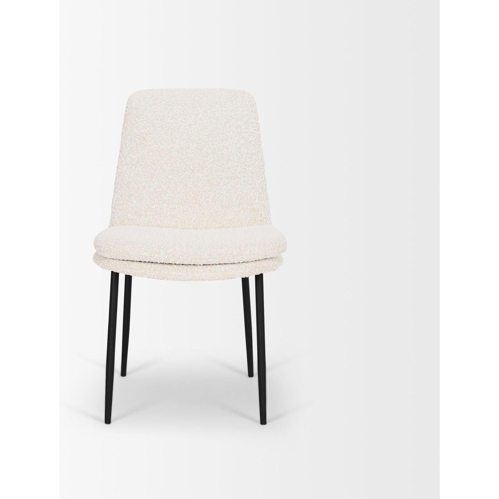 Mercana Eve Dining Chair Fabric & Matte Black Metal