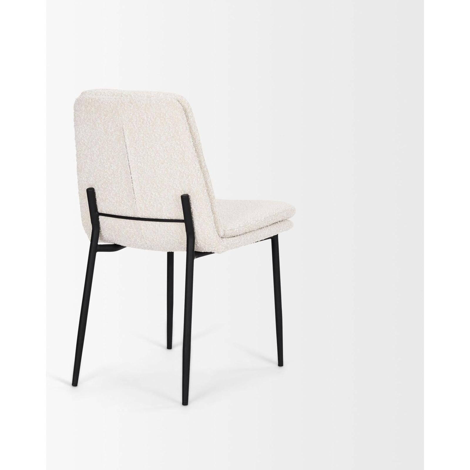 Mercana Eve Dining Chair Fabric & Matte Black Metal