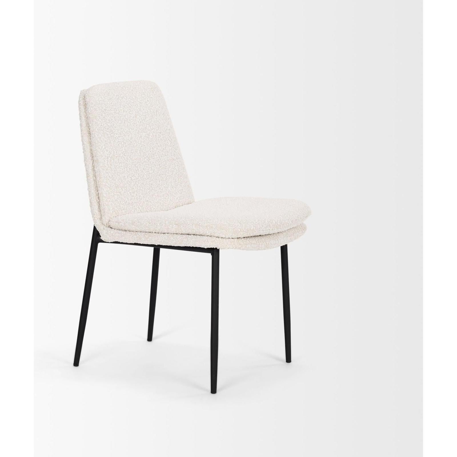 Mercana Eve Dining Chair Fabric & Matte Black Metal