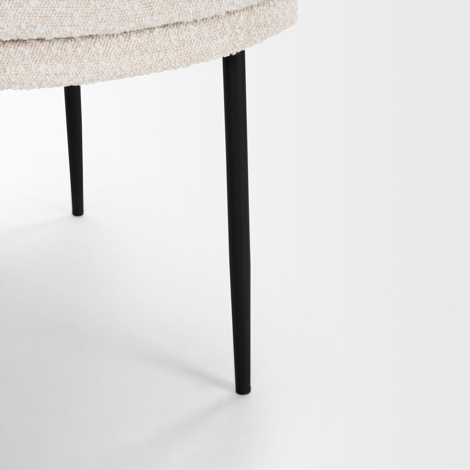 Mercana Eve Dining Chair Fabric & Matte Black Metal