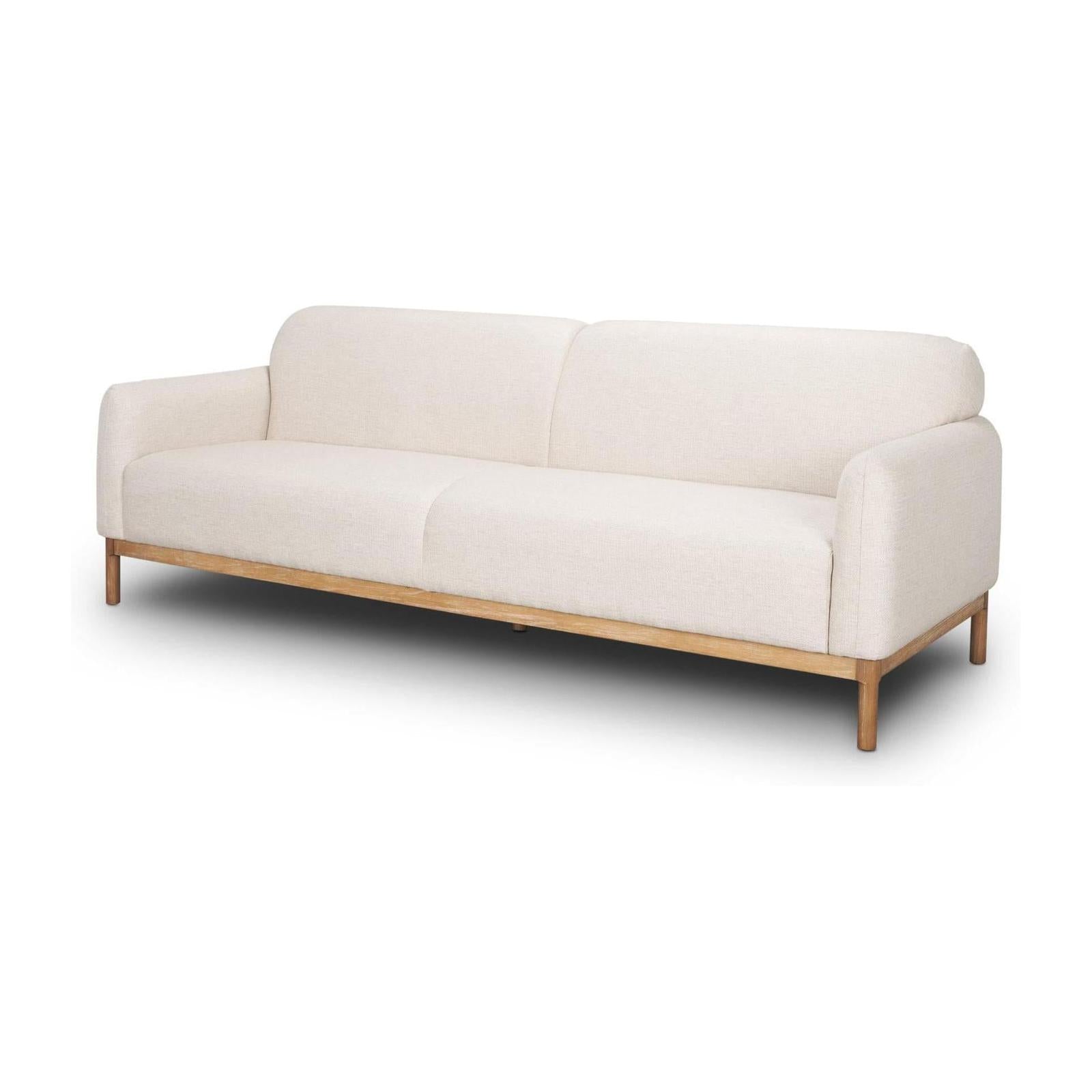 Mercana Hale Sofa W/ Medium Brown Wood Clearance