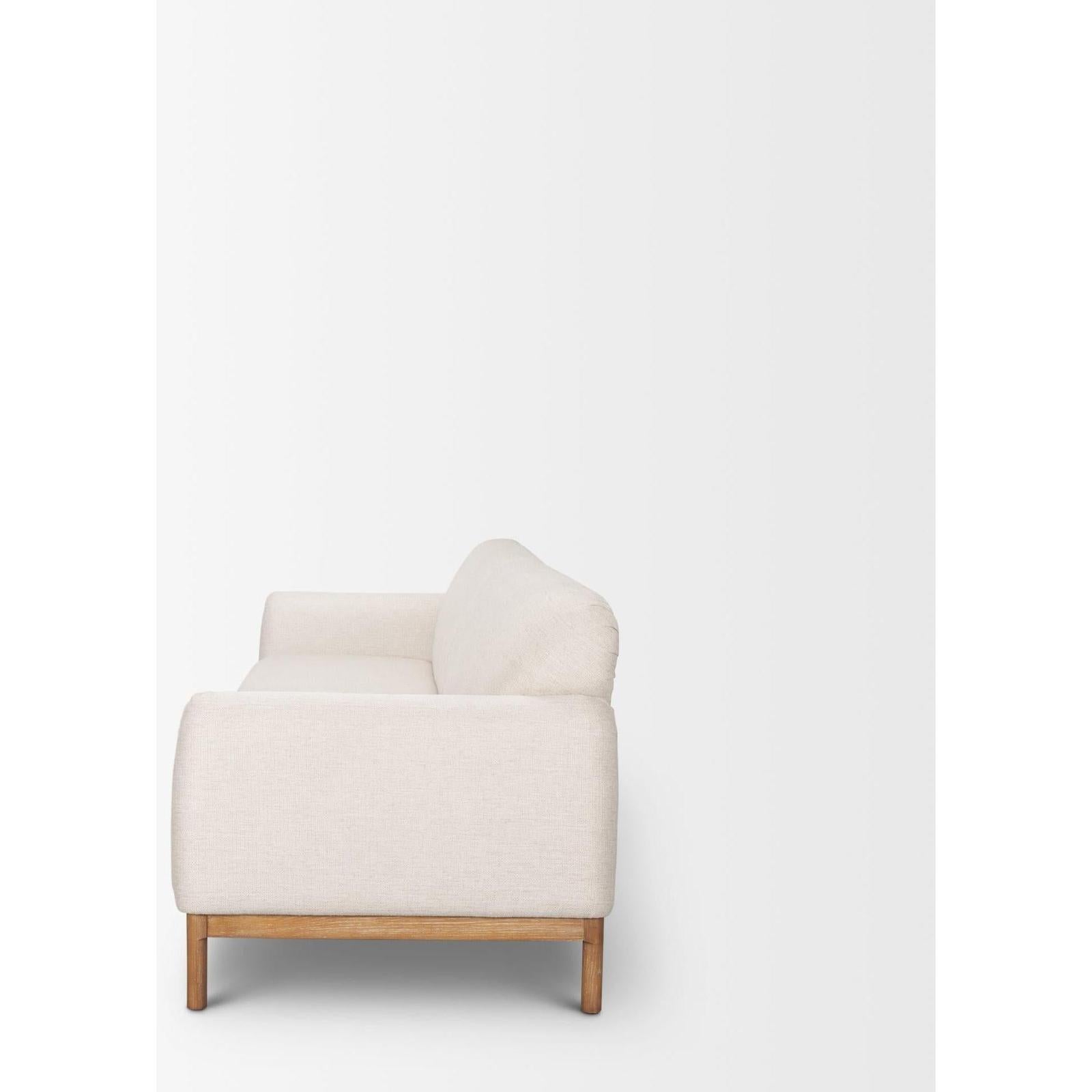Mercana Hale Sofa W/ Medium Brown Wood Clearance