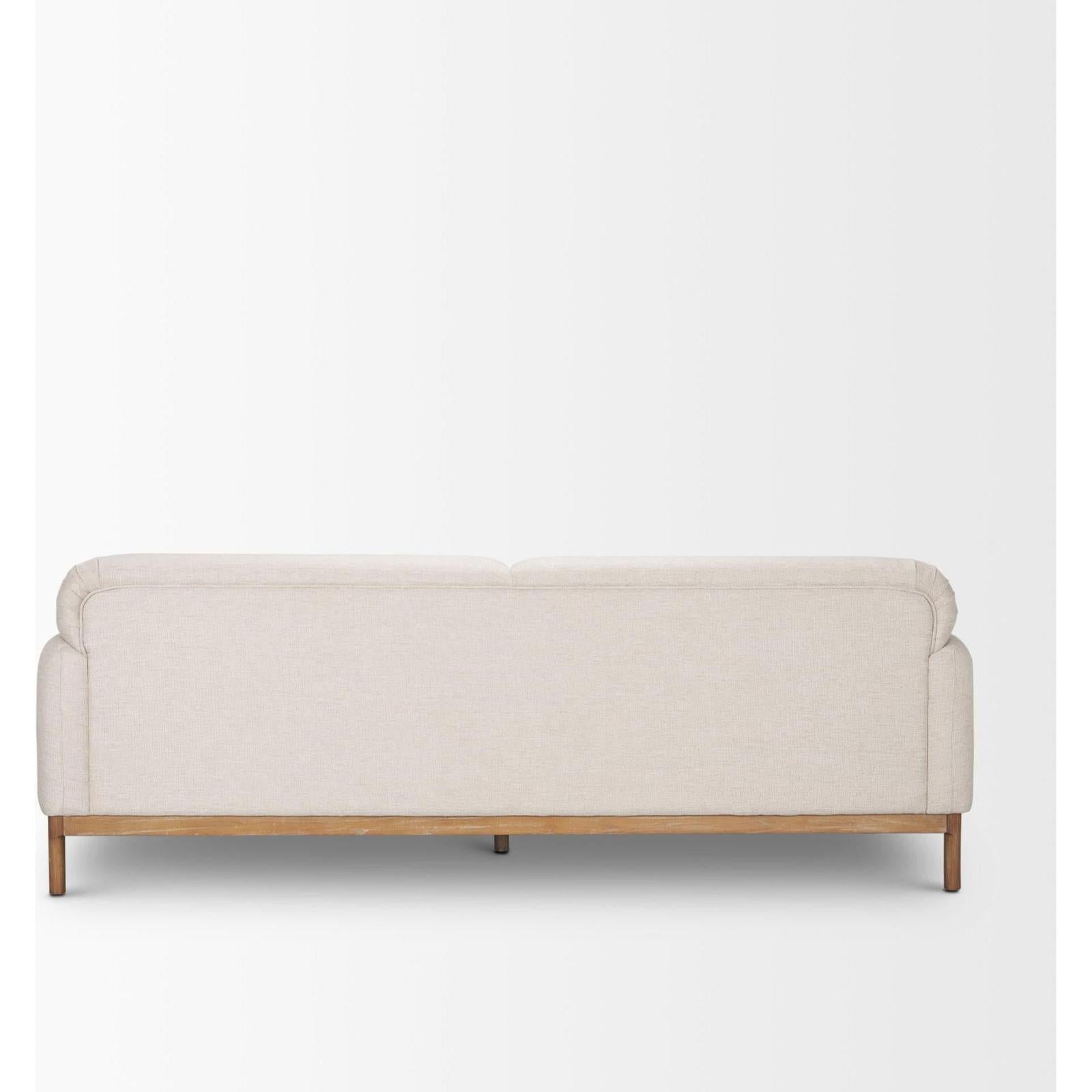 Mercana Hale Sofa W/ Medium Brown Wood Clearance