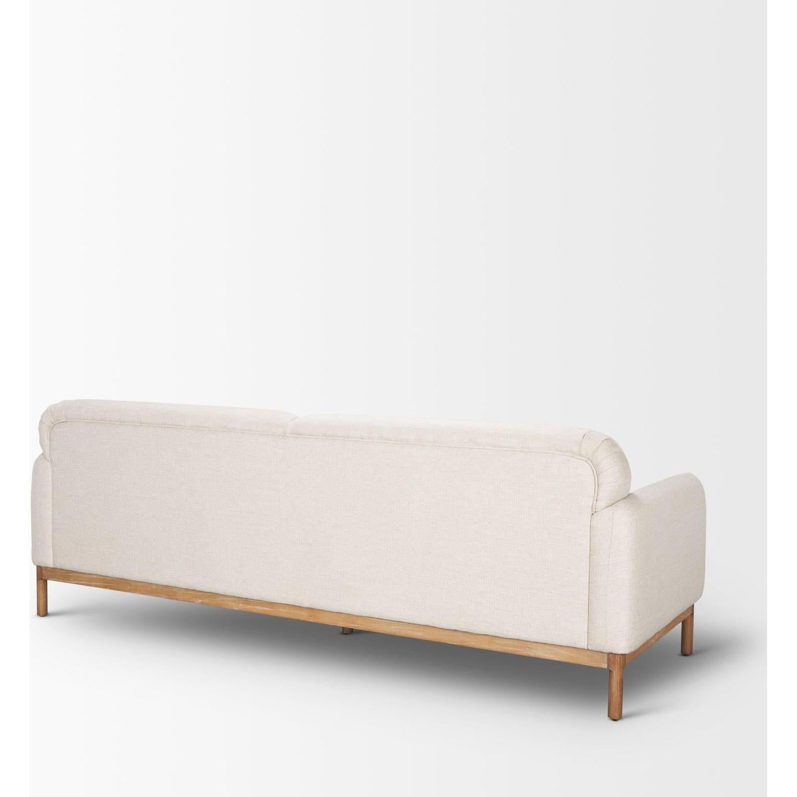 Mercana Hale Sofa W/ Medium Brown Wood Clearance