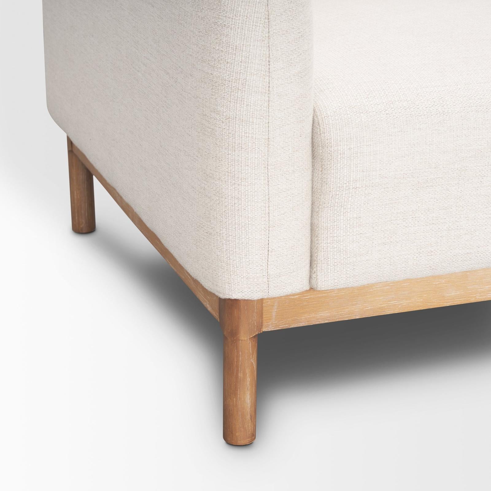 Mercana Hale Sofa W/ Medium Brown Wood Clearance