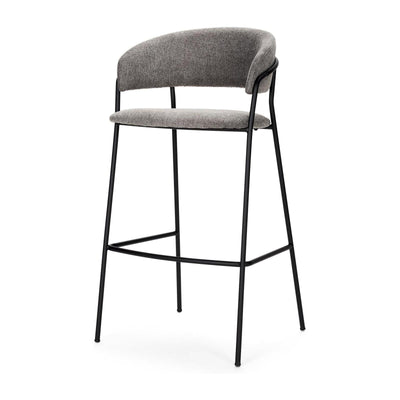 Mercana Carolyn Matte Black Metal Bar Stool