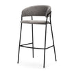 Mercana Carolyn Matte Black Metal Bar Stool
