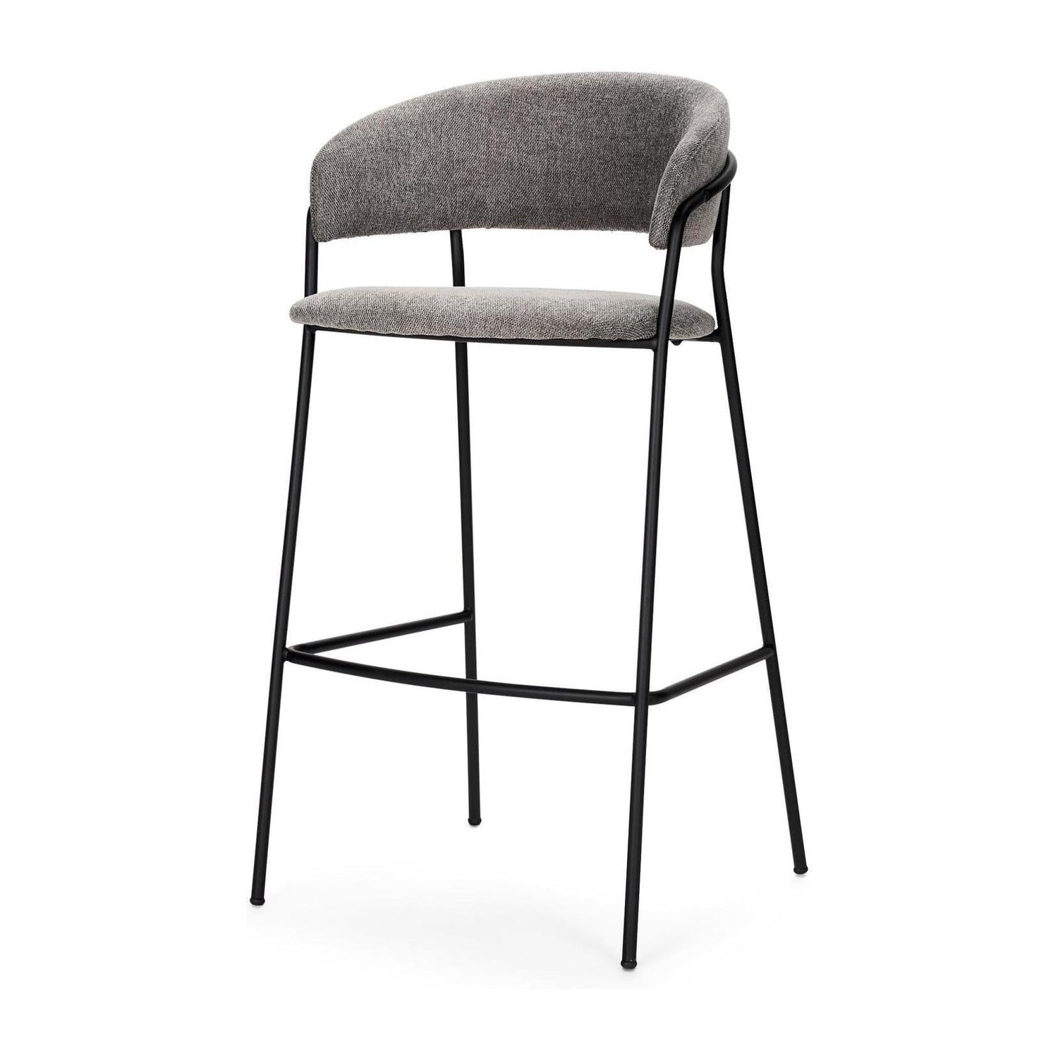 Mercana Carolyn Matte Black Metal Bar Stool