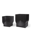 Mercana Medina Antiqued Black Metal Planters - Set of 2 Clearance