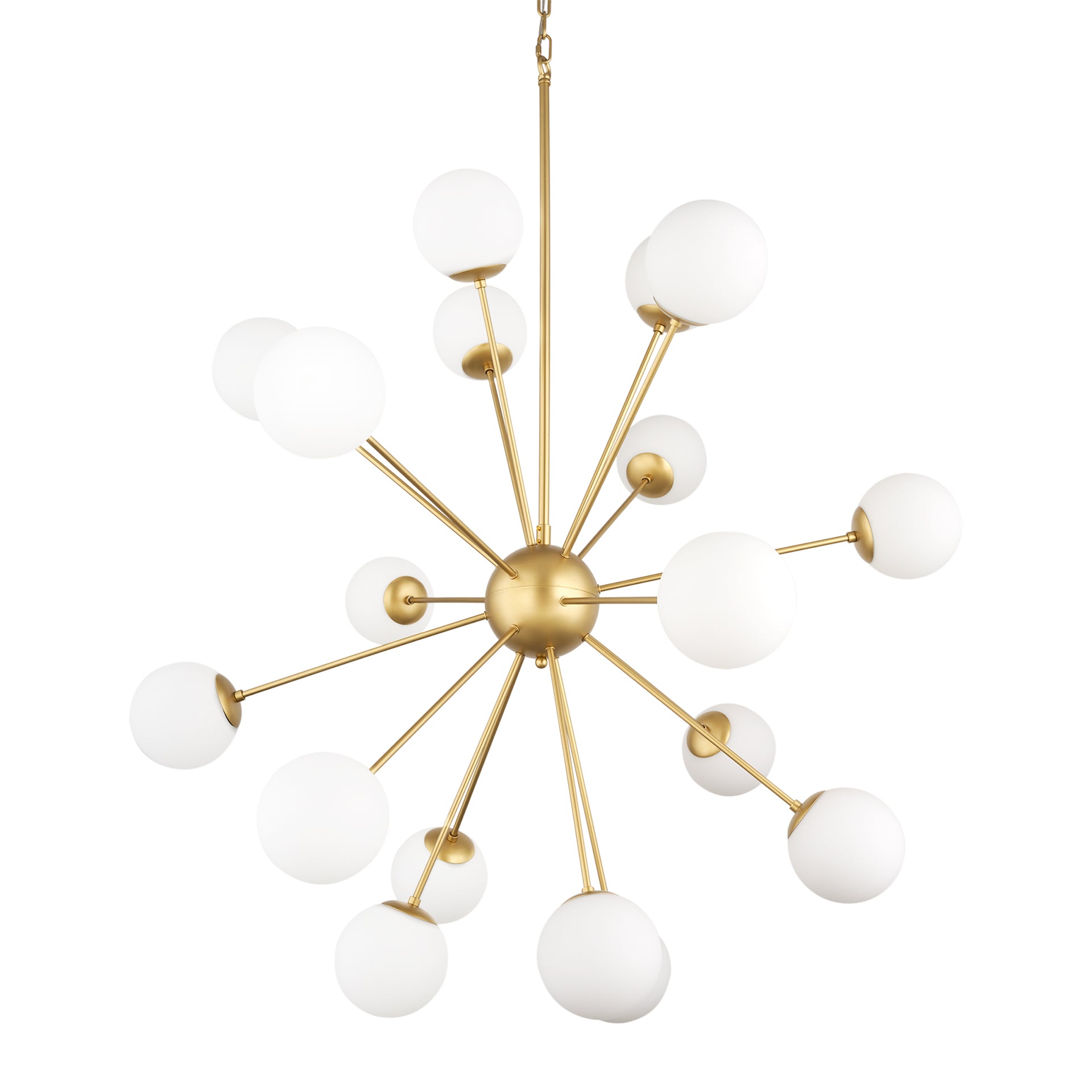 Mercana Barbara Metal w/ Frosted Glass Globes Chandelier