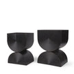 Mercana Medina Antiqued Black Metal Planters - Set of 2 Clearance