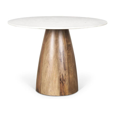 Mercana Allyson White Marble Dining Table