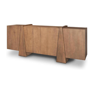 Mercana Eula Medium Brown Wood 4-Door Sideboard