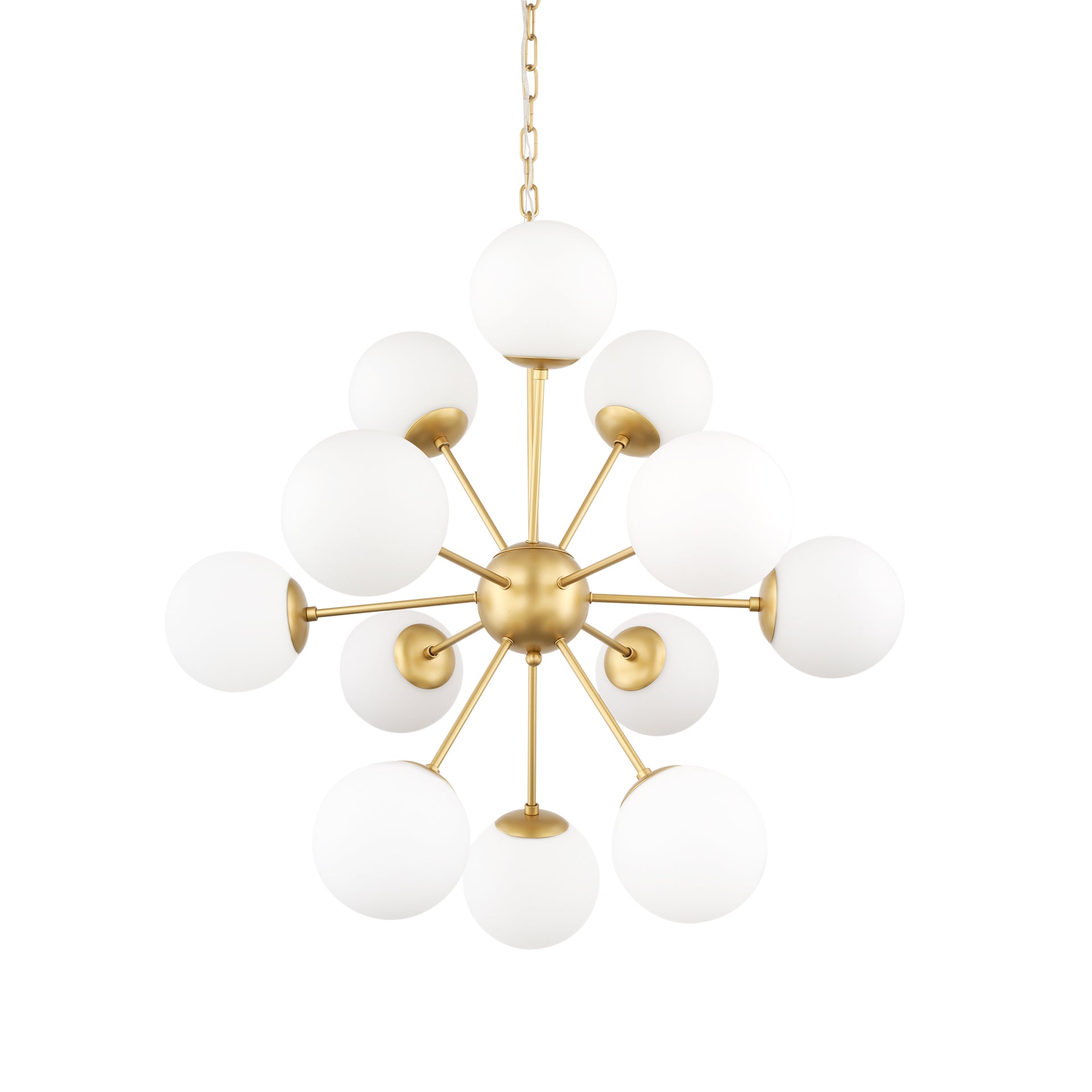 Mercana Barbara Metal w/ Frosted Glass Globes Chandelier