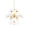 Mercana Barbara Metal w/ Frosted Glass Globes Chandelier