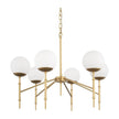 Mercana Edie Frosted Glass Globes 6-Light Chandelier