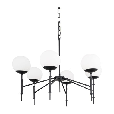 Mercana Edie Frosted Glass Globes 6-Light Chandelier