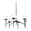 Mercana Edie Frosted Glass Globes 6-Light Chandelier