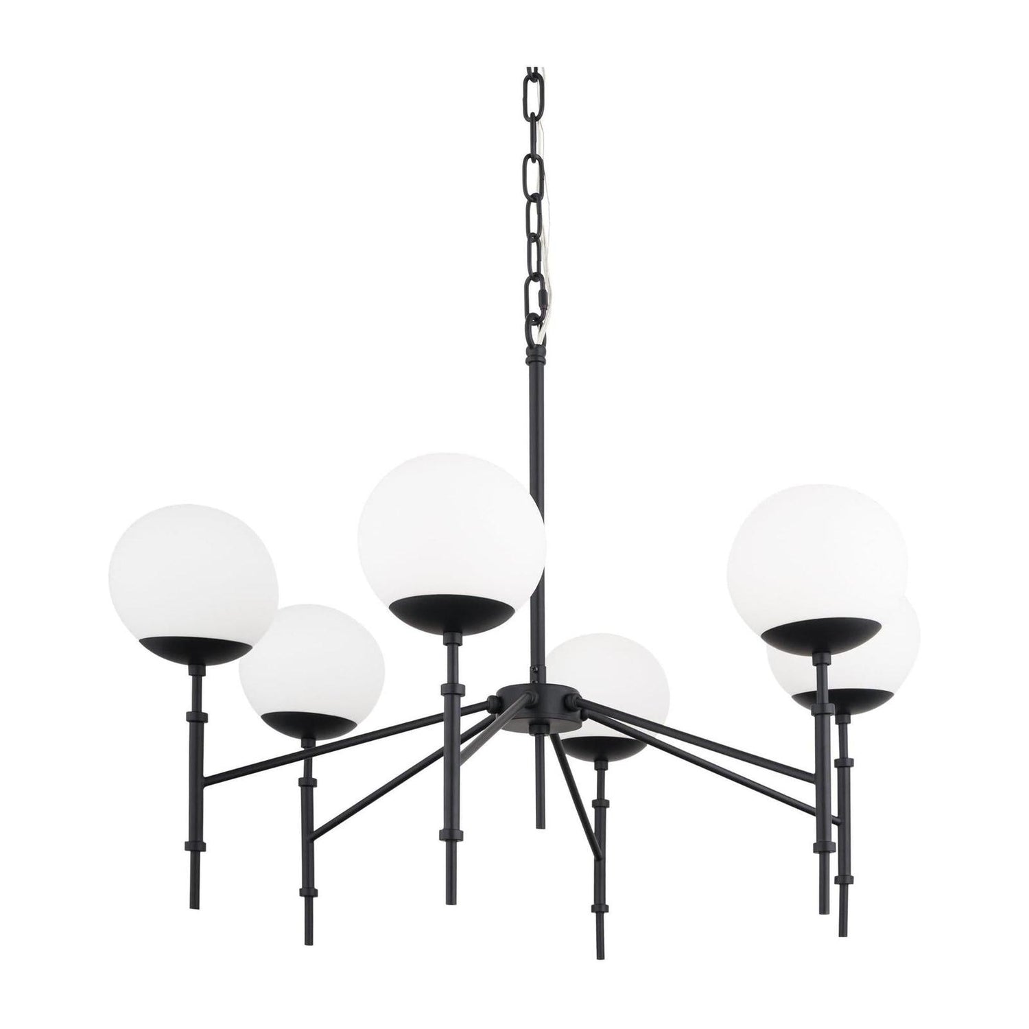 Mercana Edie Frosted Glass Globes 6-Light Chandelier