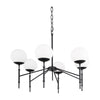 Mercana Edie Frosted Glass Globes 6-Light Chandelier