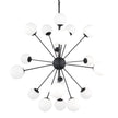 Mercana Barbara Metal w/ Frosted Glass Globes Chandelier