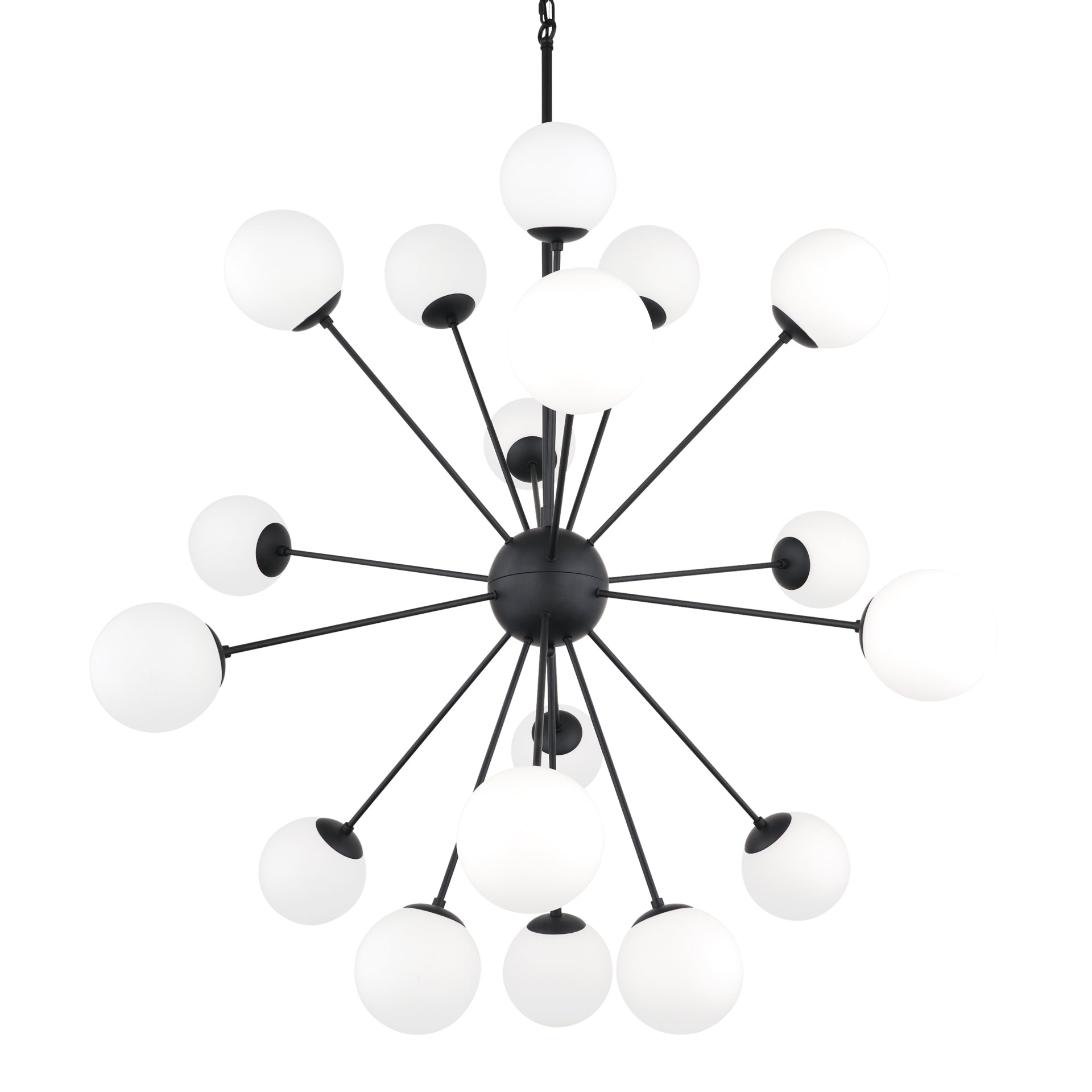 Mercana Barbara Metal w/ Frosted Glass Globes Chandelier