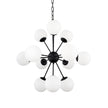 Mercana Barbara Metal w/ Frosted Glass Globes Chandelier