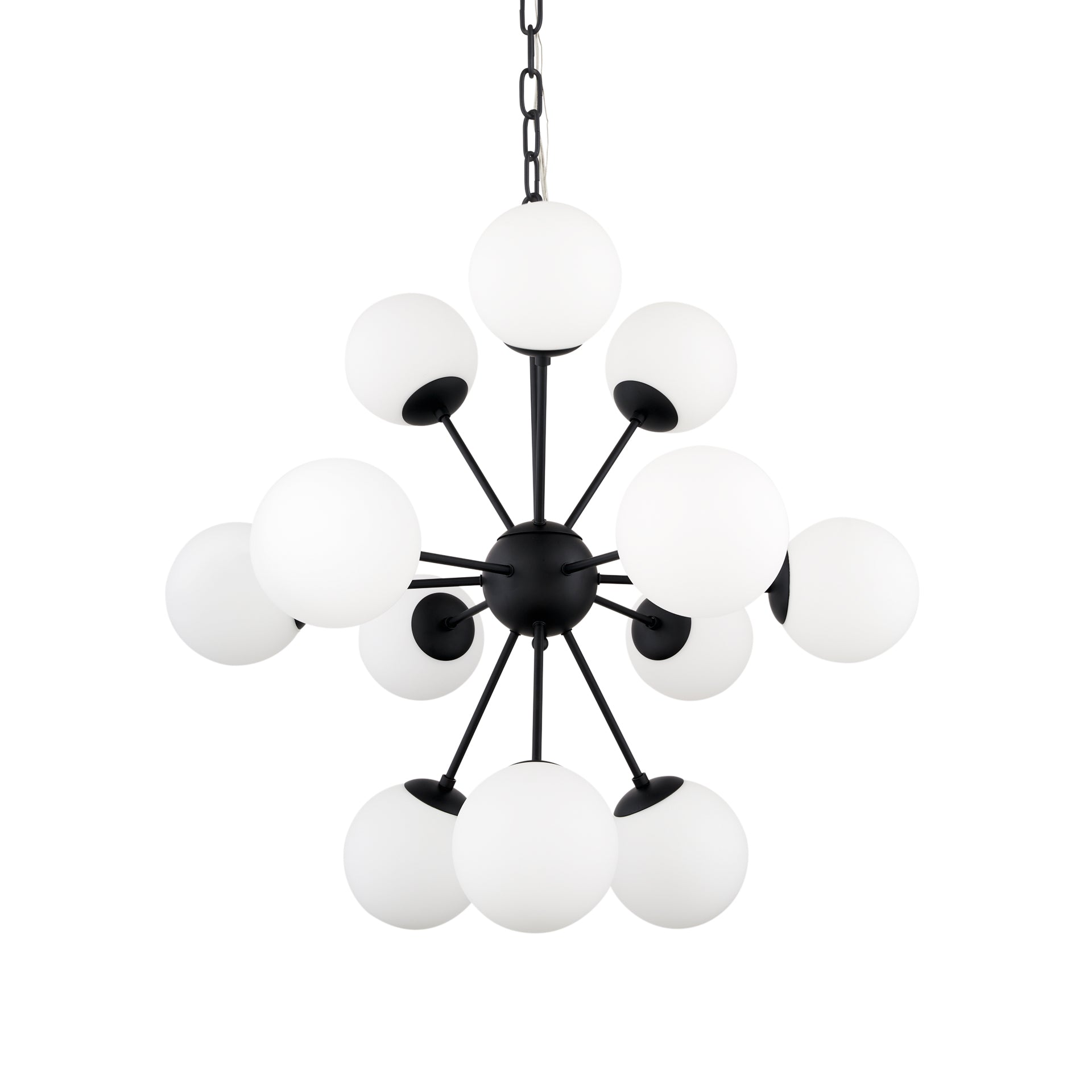 Mercana Barbara Metal w/ Frosted Glass Globes Chandelier