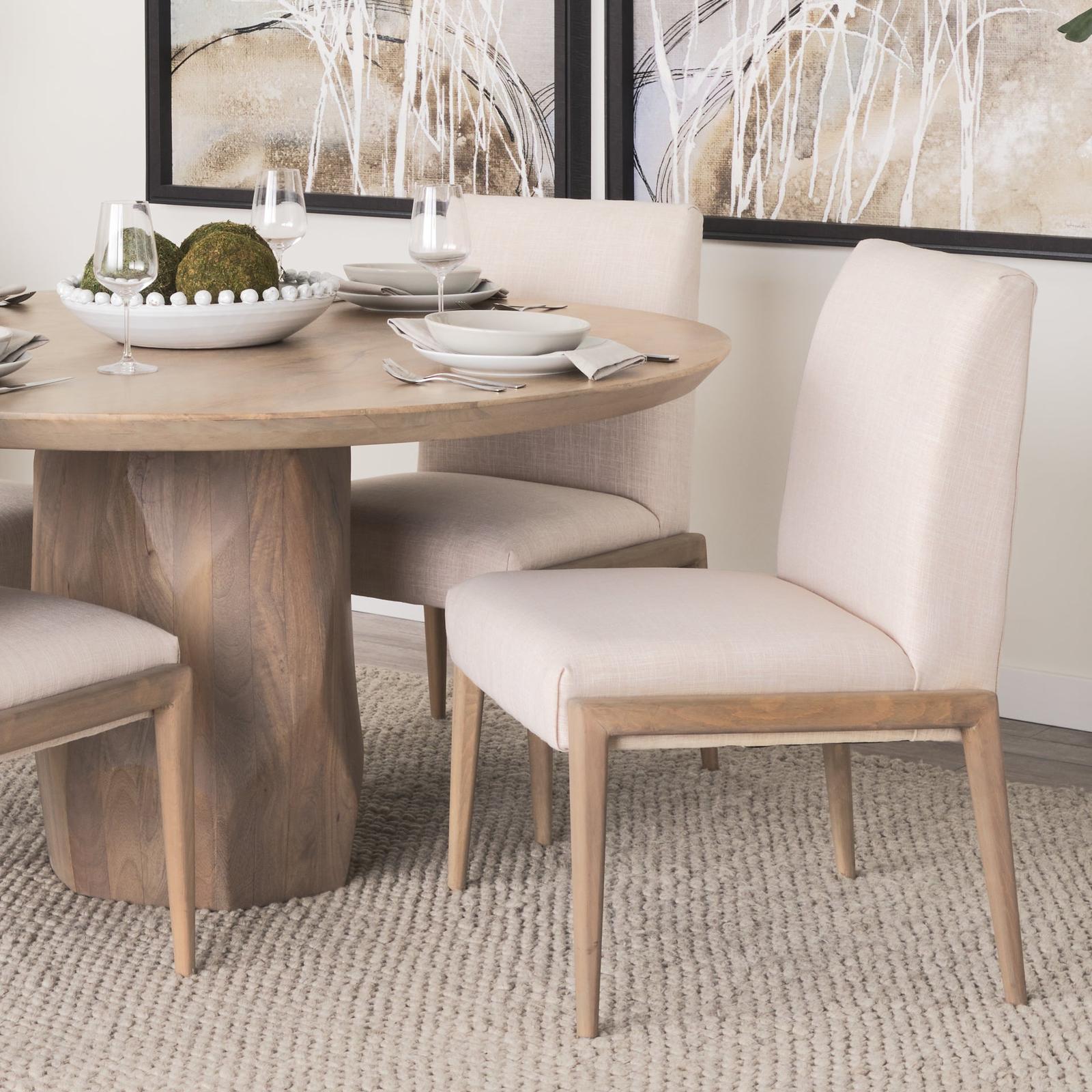 Mercana Palisades Upholstery w/ Solid Wood Armless Dining Chair