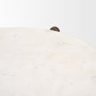 Mercana Rumer Dark Brown Wood w/ White Marble Side Table