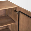 Mercana Eula Medium Brown Wood 4-Door Sideboard TOP