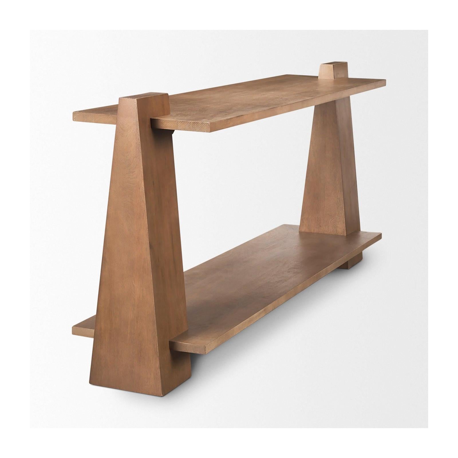 Mercana Eula Medium Brown Wood Console Table