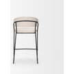 Mercana Carolyn Fabric & Matte Black Metal Counter Stool