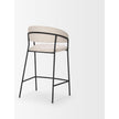 Mercana Carolyn Fabric & Matte Black Metal Counter Stool