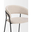 Mercana Carolyn Fabric & Matte Black Metal Counter Stool