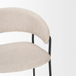 Mercana Carolyn Fabric & Matte Black Metal Counter Stool