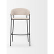 Mercana Carolyn Matte Black Metal Bar Stool