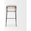 Mercana Carolyn Matte Black Metal Bar Stool