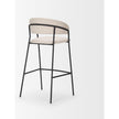 Mercana Carolyn Matte Black Metal Bar Stool