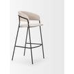 Mercana Carolyn Matte Black Metal Bar Stool